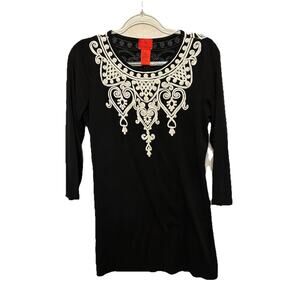 Vintage Y2K Black Coverup Tunic Coquette Babydoll Whimsigoth Dark Fairy Witchy